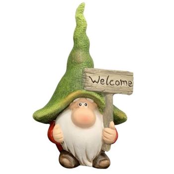 Wichtel stehend mit Schild (25cm)